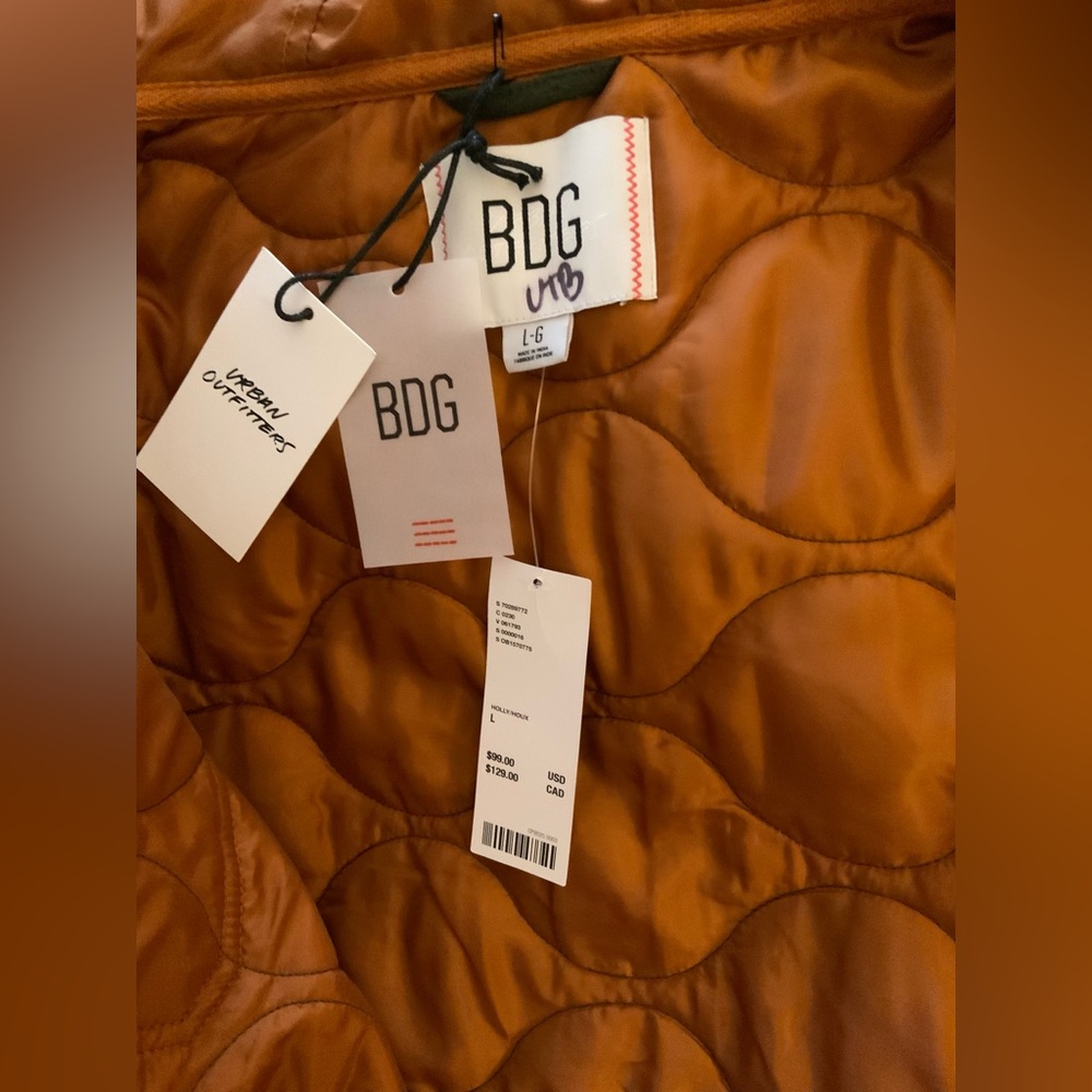 BDG Green Quilted Jacket - Picture 8 of 8